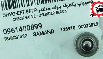 سوپاپ یکطرفه بلوک سیلندر EF7 – OHVG – آریسان/دنا/سمند