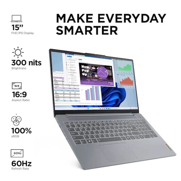 لپ‌تاپ Lenovo IdeaPad Slim 3 | Core i3-1315U | 8GB RAM | 256GB SSD | Intel Graphics — تصویر ۲