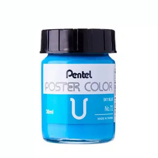 گواش آبی آسمانی پنتل Pentel حجم 30ml کد NO.72