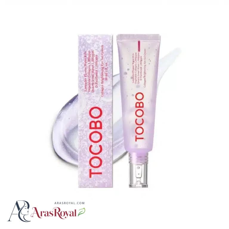 کرم دور چشم روشن کننده و آبرسان توکوبو حاوی کلاژن عصاره گل لوندر 30 میل TOCOBO