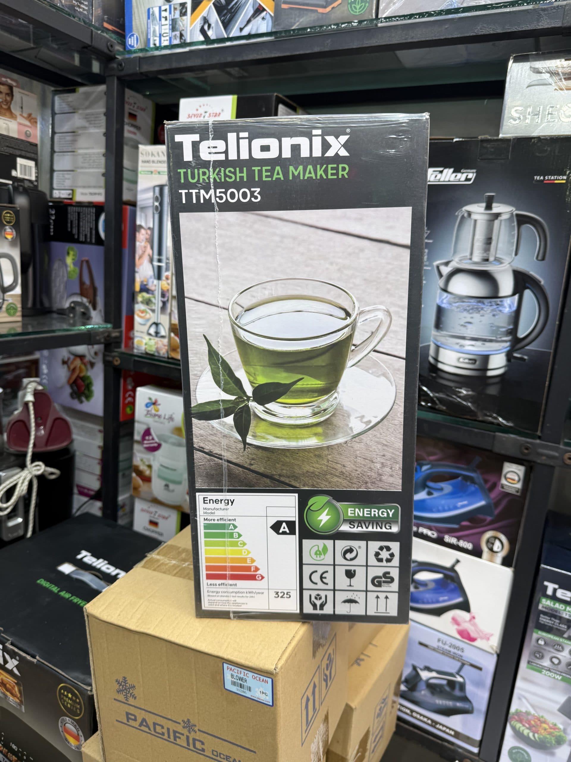 چای‌ساز روی‌هم تلیونیکس Telionix مدل TTM5003 با کتری ۱.۷ لیتری و قوری ۱ لیتری، فیلتر استیل و توان ۲۲۰۰ وات |اورجینال(عمده و تک) — تصویر ۳