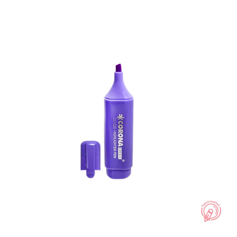 ماژیک هایلایت کرونا مدل Co-220 رنگ بنفش — تصویر ۲