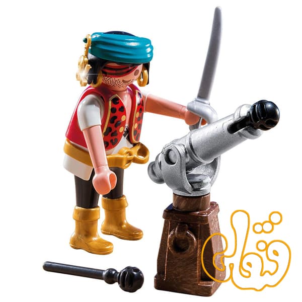پلی موبیل دزد دریایی Pirate with Cannon 5378