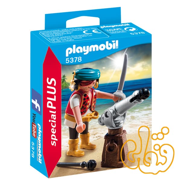 پلی موبیل دزد دریایی Pirate with Cannon 5378 — تصویر ۲