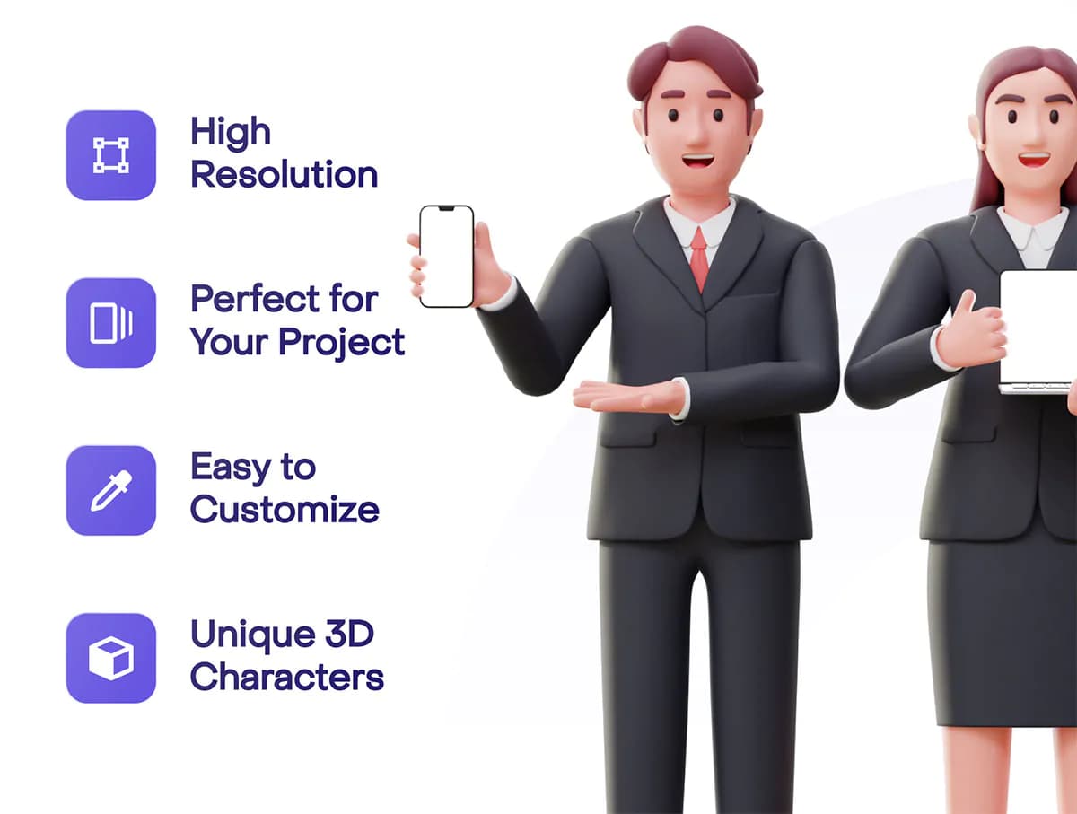 کاراکتر بیزینس من 3D — تصویر ۳
