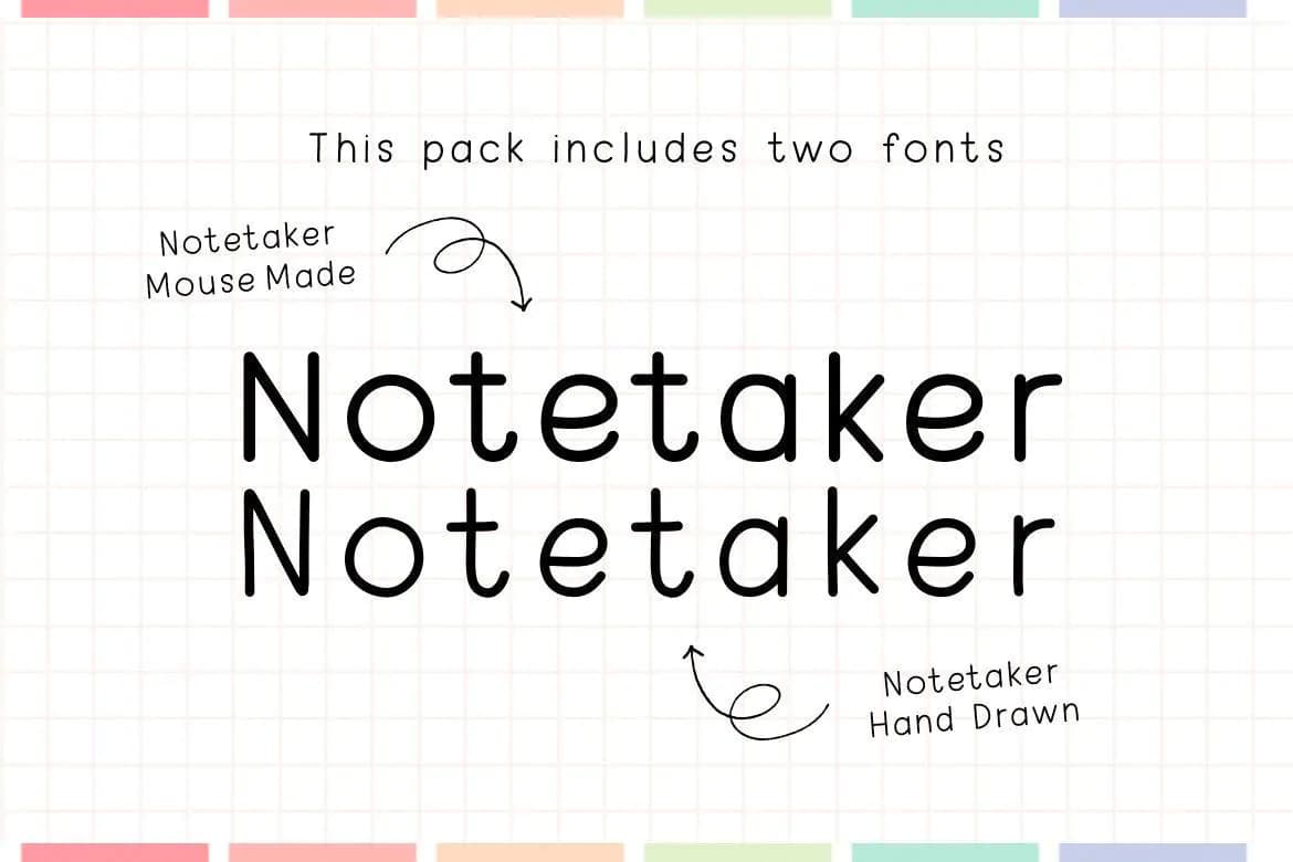 فونت سبک یادداشت Notetaker — تصویر ۵