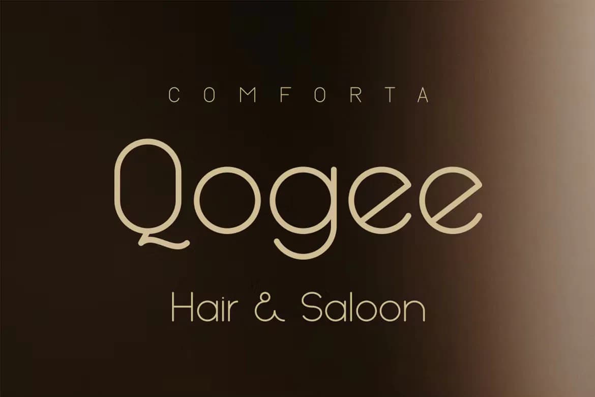 مدرن فونت باریک Qogee — تصویر ۵