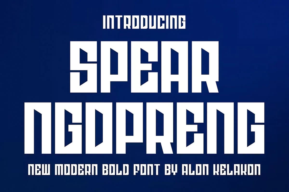 فونت هندسی Spear Ngopreng