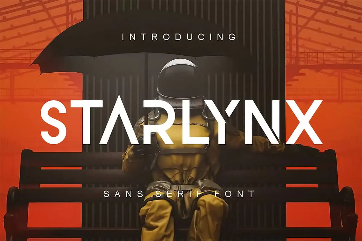لوگو فونت مدرن انگلیسی Starlynx