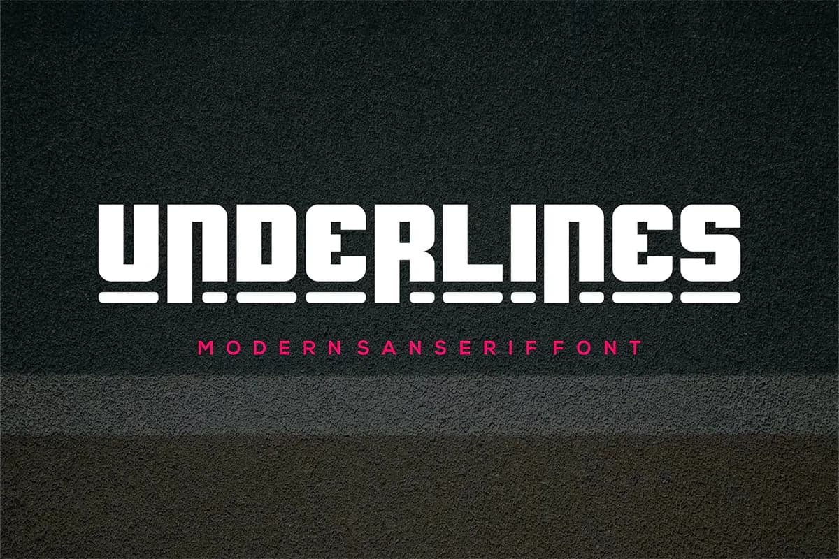فونت انگلیسی مدرن Underlines