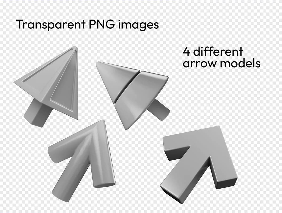 آیکون فلش و پیکان 3D — تصویر ۸