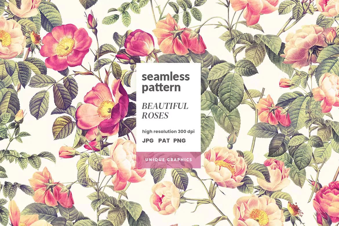 پترن گل رز یکپارچه