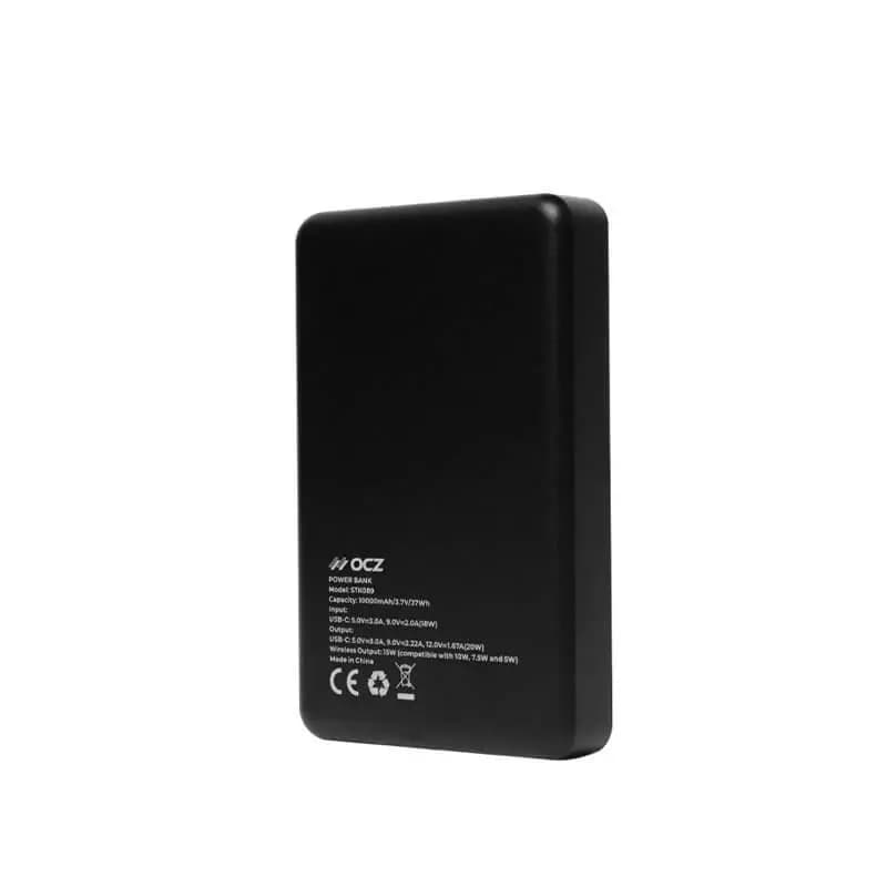 پاوربانک بیسیم OCZ همراه کابل Type-C to Type-C/آداپتور شارژر 30 وات — تصویر ۶