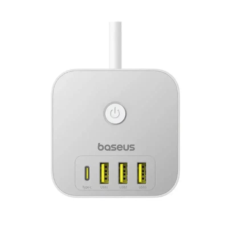 شارژر رومیزی 7 پورت باسئوس مدل PowerCombo Cube 3AC+3U+1C توان 20 وات