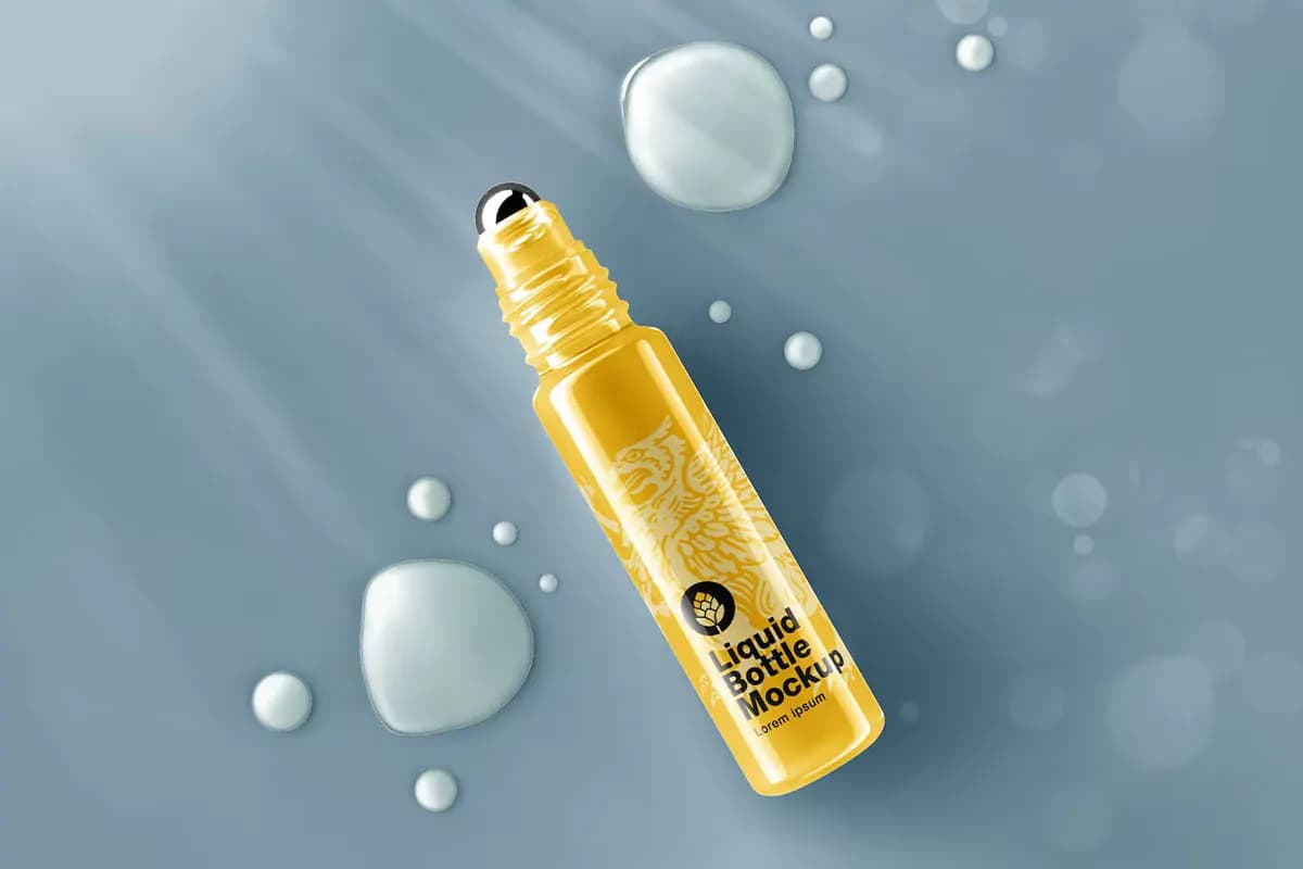 موکاپ شیشه عطر رولی — تصویر ۲