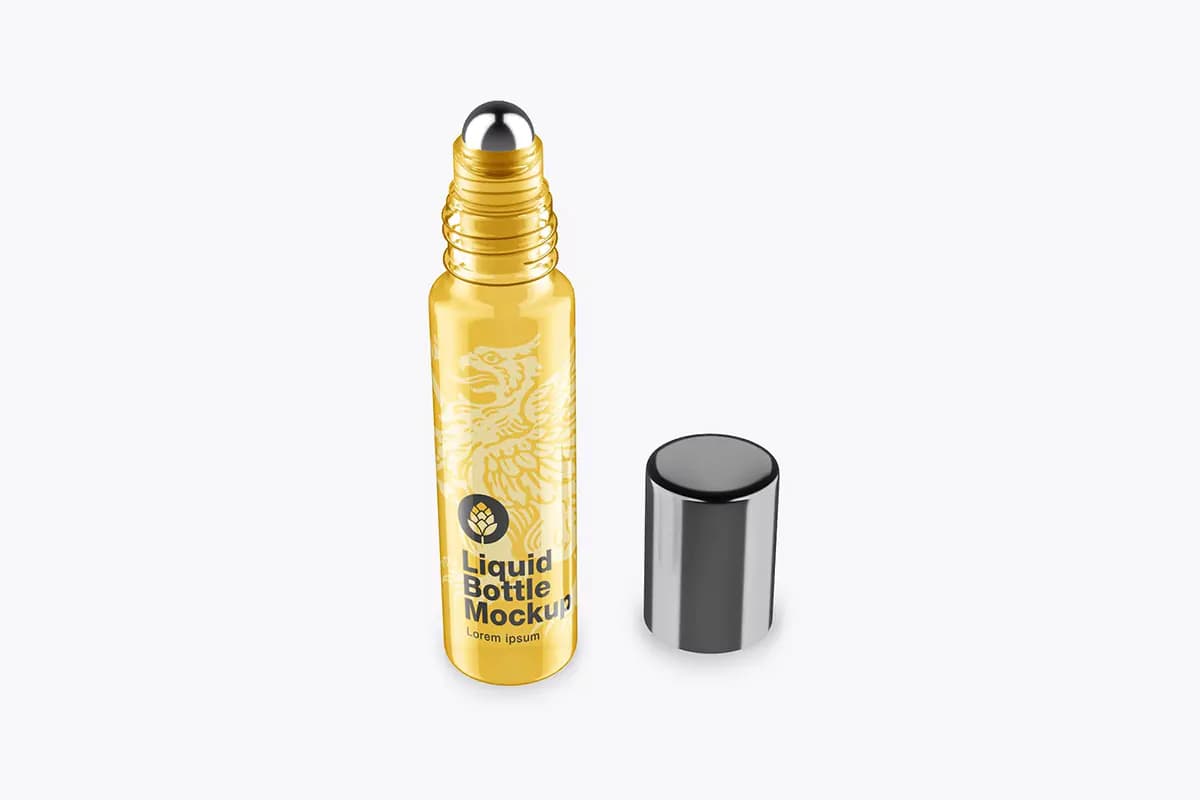 موکاپ شیشه عطر رولی — تصویر ۷