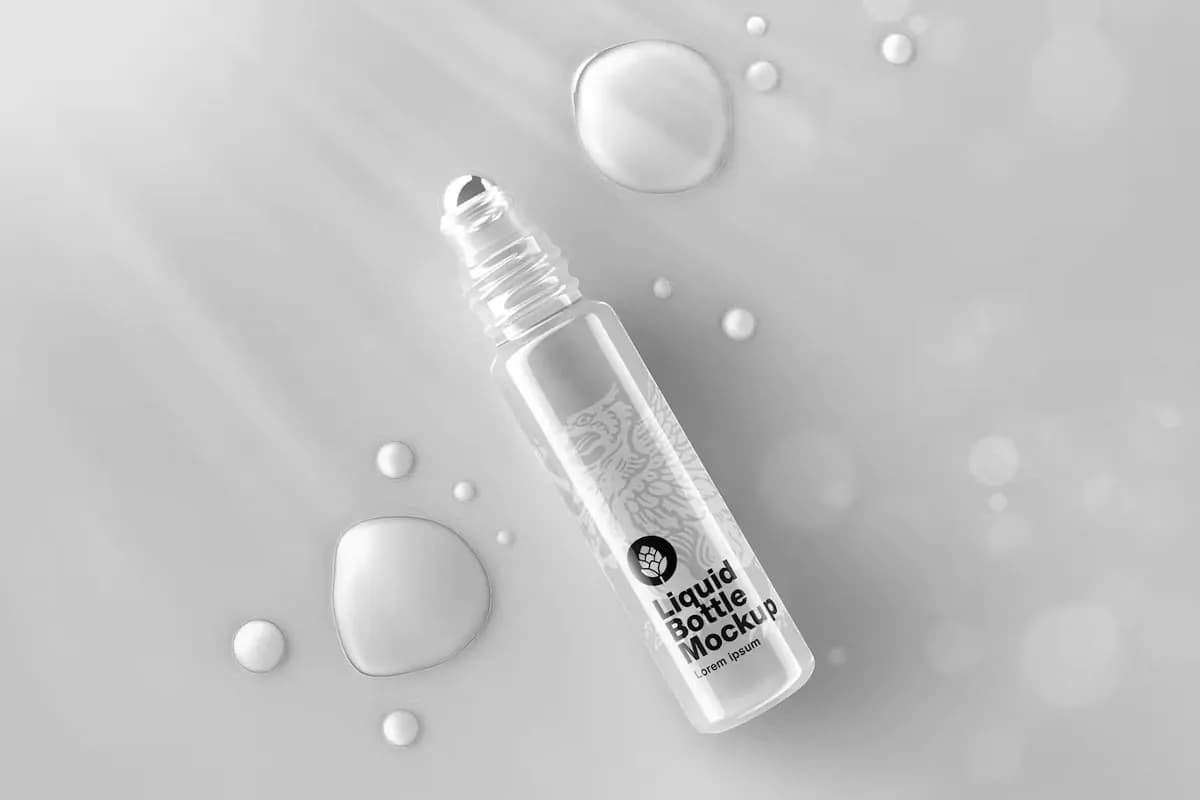 موکاپ شیشه عطر رولی — تصویر ۸