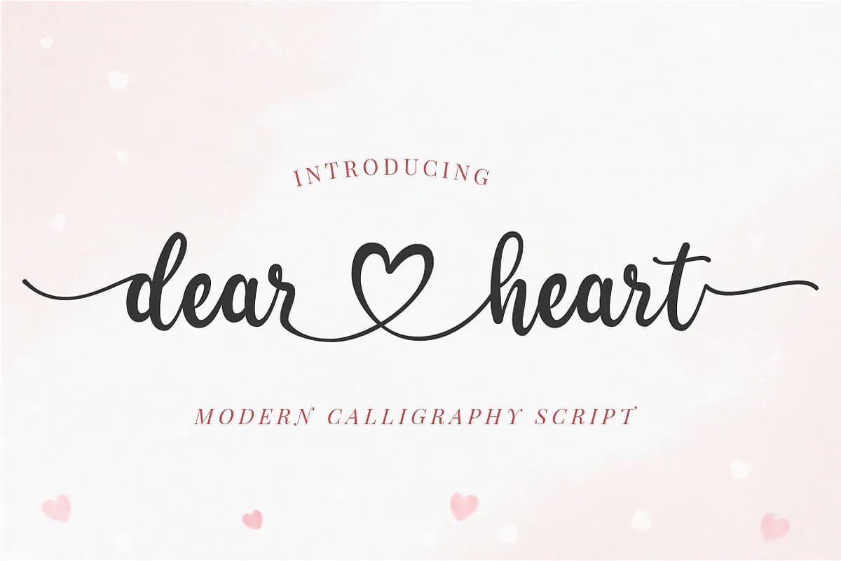 فونت رمانتیک و عاشقانه Dear Heart