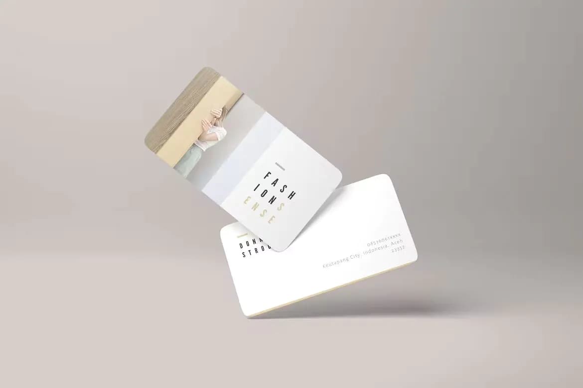 موکاپ کارت ویزیت گوشه گرد شیک — تصویر ۶
