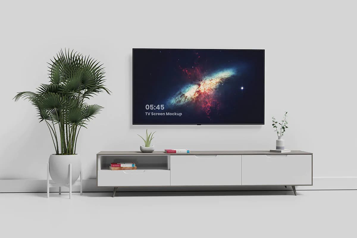 موکاپ تلویزیون اسمارت – 6 فایل — تصویر ۲