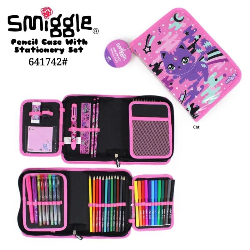 جامدادی کیفی اسمیگل گربه با لوازم تحریر SMIGGLE 6688 — تصویر ۲