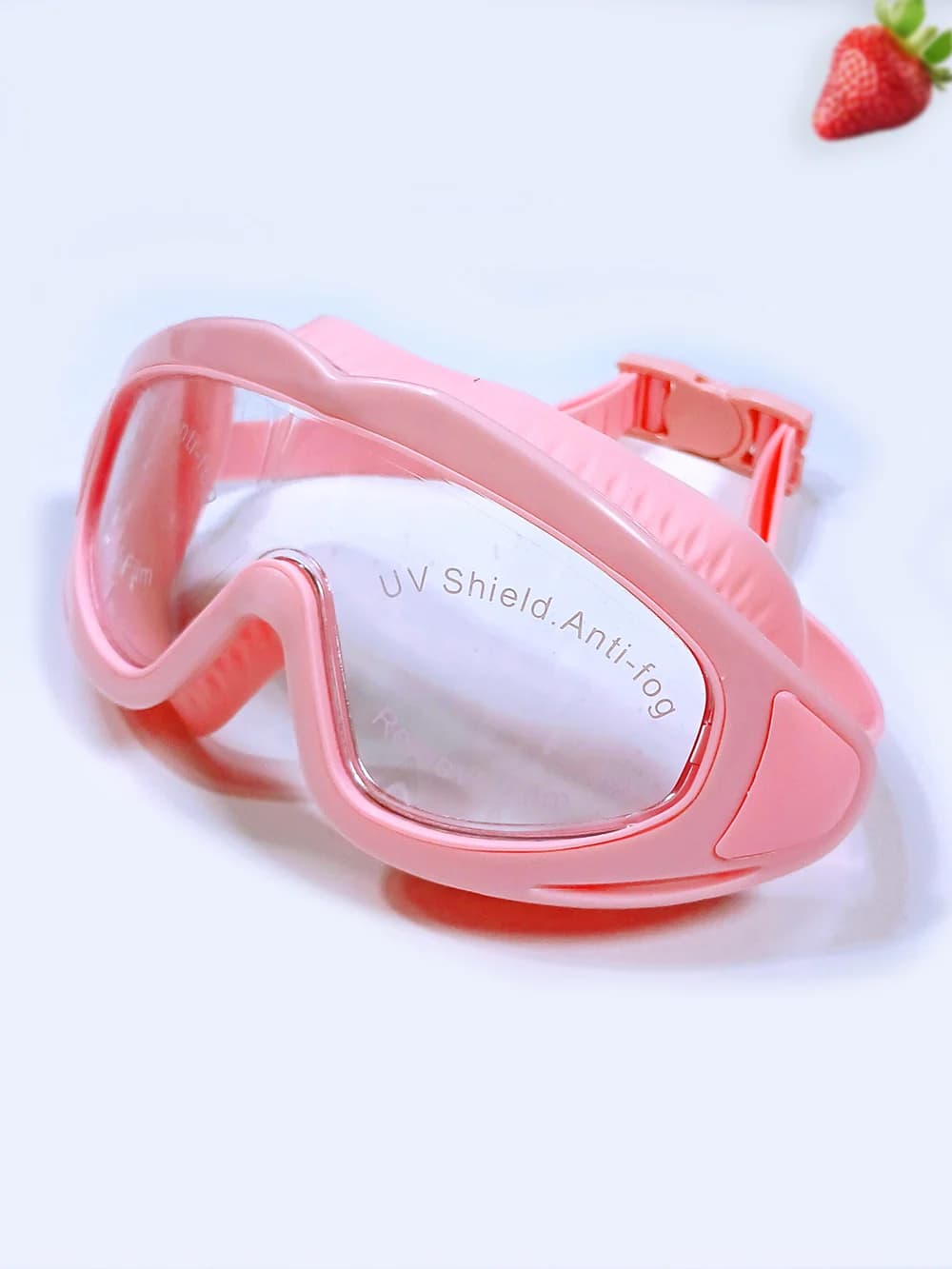 عینک شنا فریم بزرگ زنانه صورتی رنگ اسپیدو ( Speedo ) ضد بخار سیلیکونی