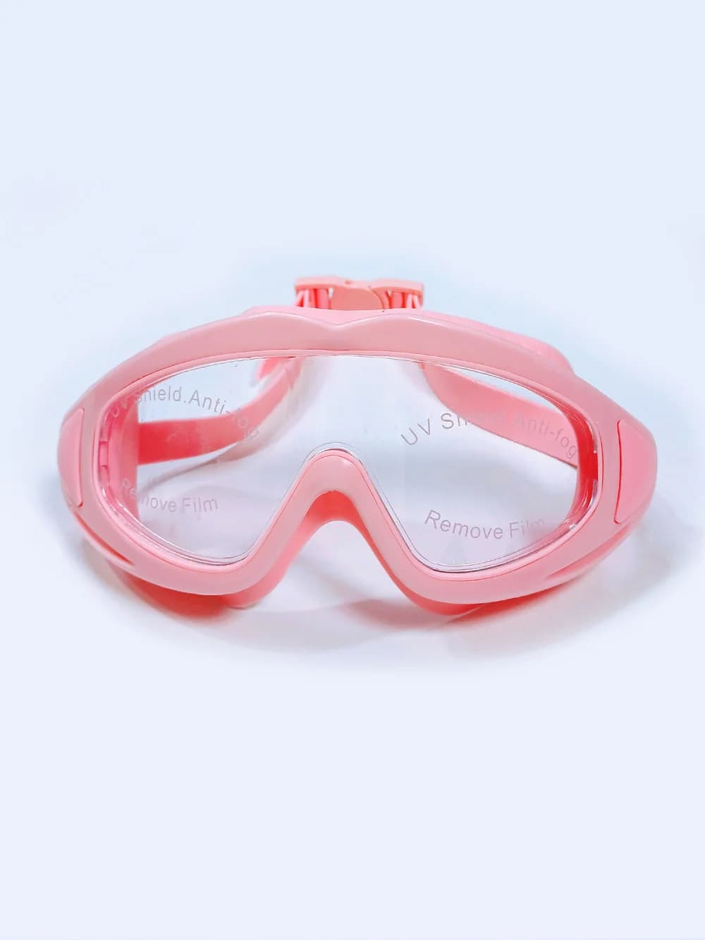 عینک شنا فریم بزرگ زنانه صورتی رنگ اسپیدو ( Speedo ) ضد بخار سیلیکونی — تصویر ۲