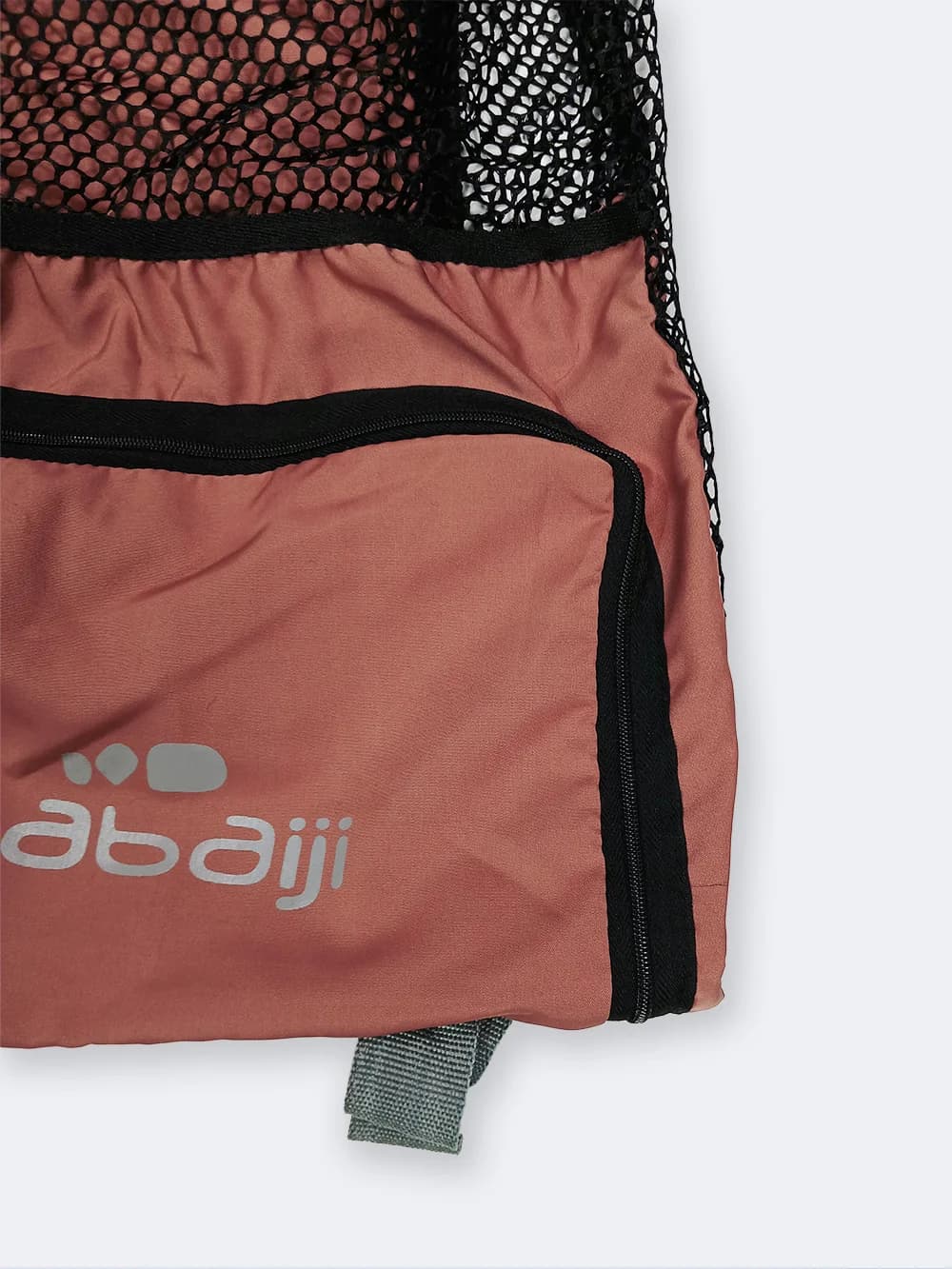 مش بگ شنا ( mesh bag ) جیب دار به رنگ خردلی برای وسایل استخر ، ساحل و دریا نابایجی ( Nabaiji ) — تصویر ۷