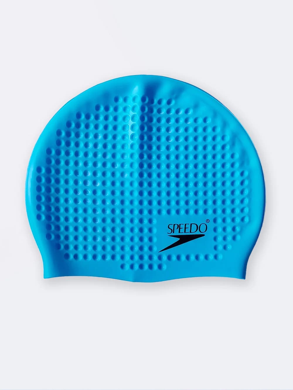 کلاه شنا زنانه و مردانه سیلیکونی طرح توپی مارک اسپیدو ( Speedo ) آبی رنگ — تصویر ۲