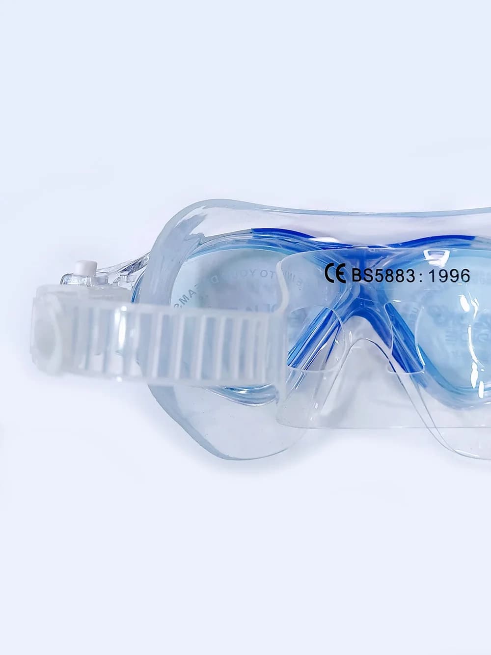 عینک شنا فرم بزرگ آکواپرو Aquapro مدل X5 زنانه و مردانه سیلیکونی ضد بخار آبی — تصویر ۵