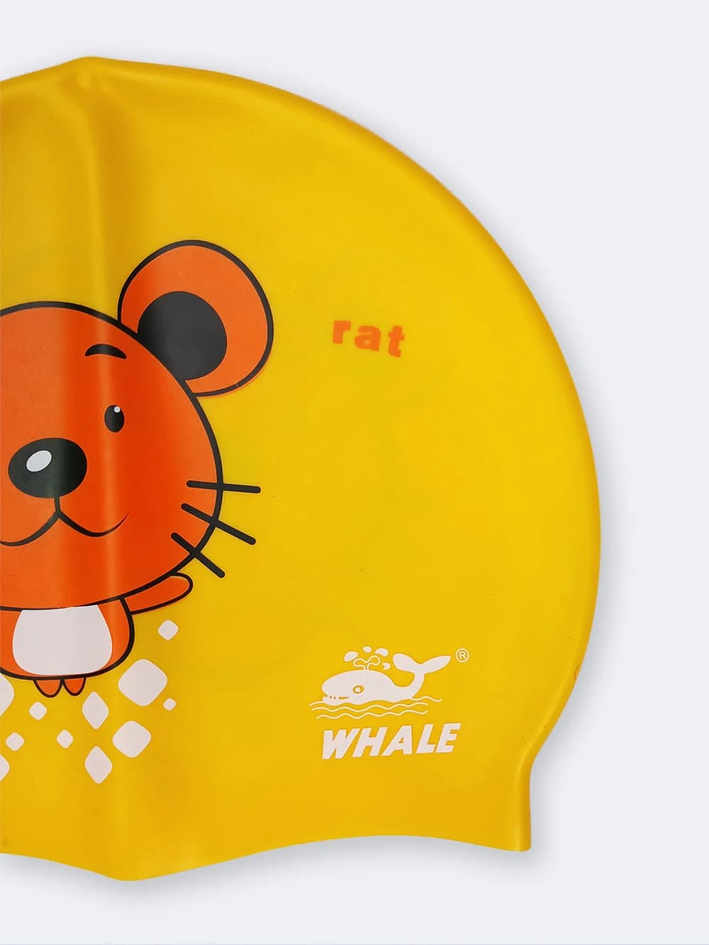 کلاه شنا بچه گانه اصل وال ( Whale ) طرح موش خندان به رنگ زرد و سیلیکونی نرم — تصویر ۳