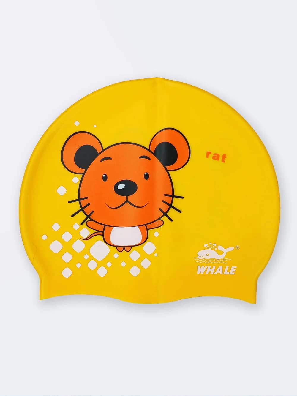کلاه شنا بچه گانه اصل وال ( Whale ) طرح موش خندان به رنگ زرد و سیلیکونی نرم — تصویر ۲