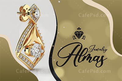 دانلود کارت ویزیت طلا فروشی شامل عکس گوشواره — تصویر ۲