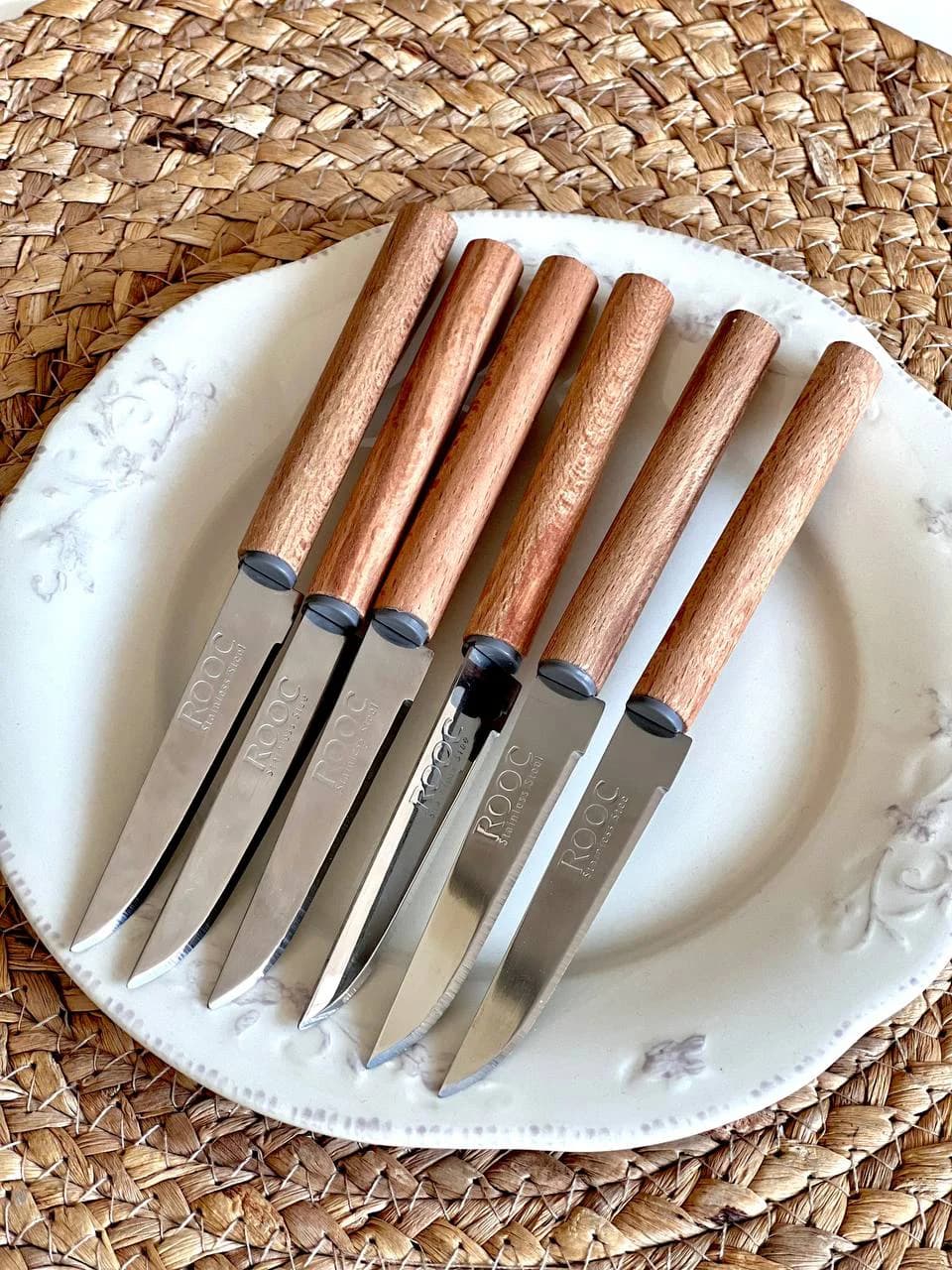 کارد میوه خوری دسته چوبی ROOC مدل اسپیناس