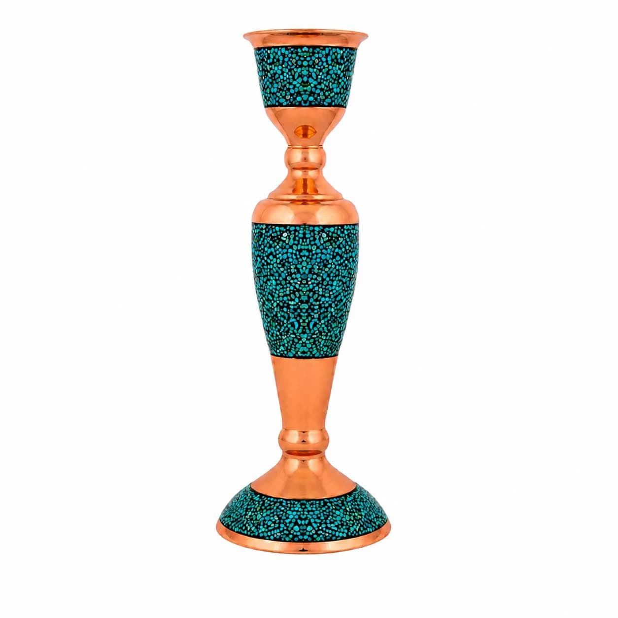 شمعدان فیروزه کوبی (ارتفاع 25 سانتی متر) — تصویر ۲