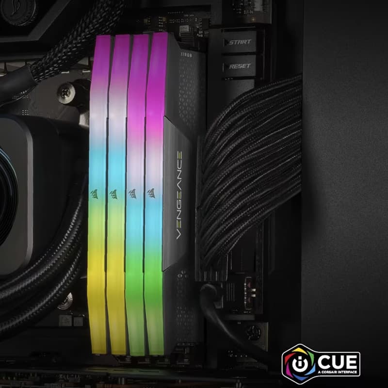 رم دسکتاپ کورسیر مدل VENGEANCE RGB 64GB (2x32GB) 6000Mhz CL40 DDR5 AMD EXPO ظرفیت 64 گیگابایت — تصویر ۹