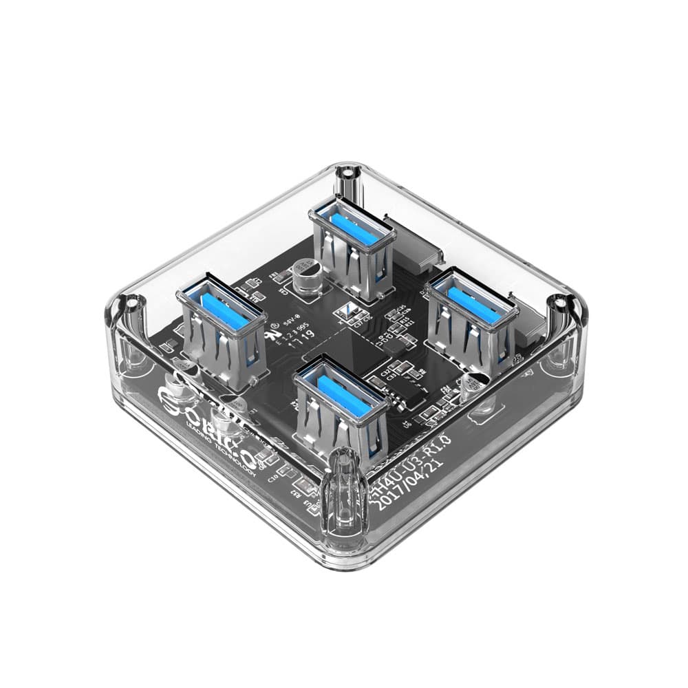 هاب چهار پورت اوریکو مدل ORICO MH4U-U3-03 4Port USB3.0 Transparent HUB