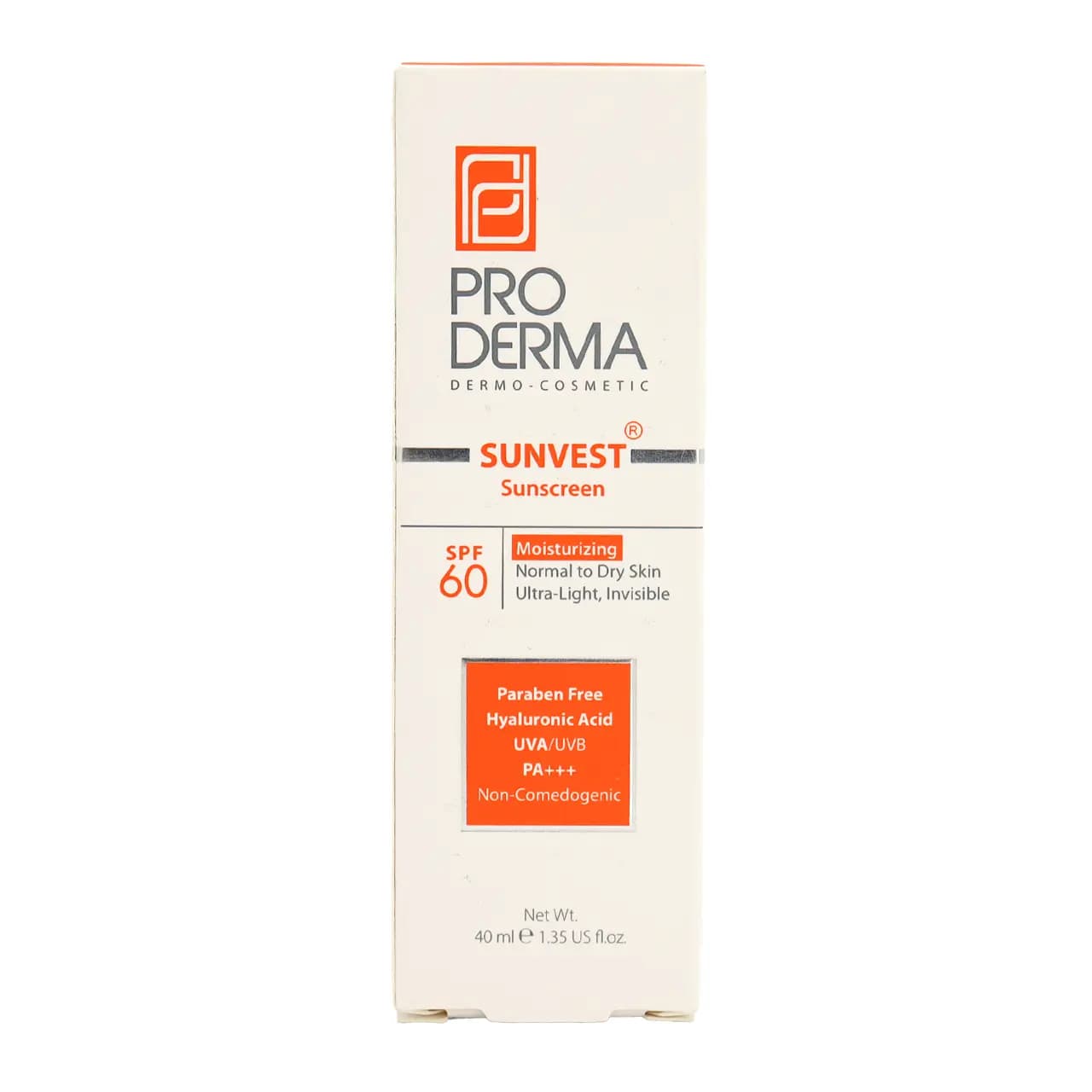 کرم ضد آفتاب و مرطوب کننده بی رنگ پرودرما SPF 60
