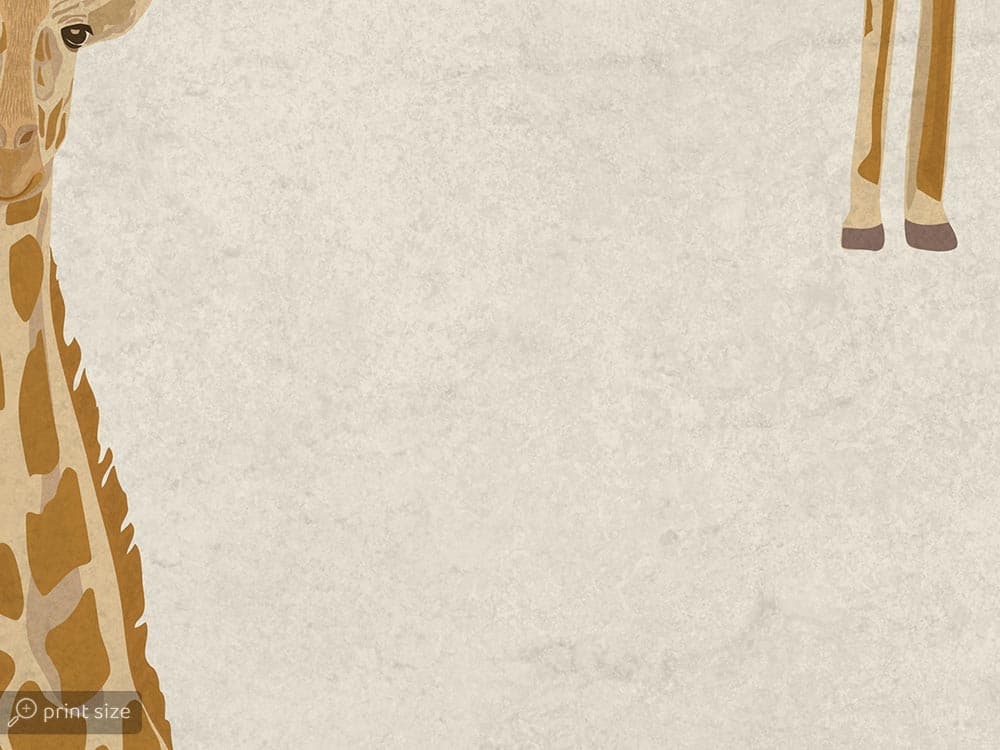 پوستر دیواری زرافه سافاری W10248600 — تصویر ۳