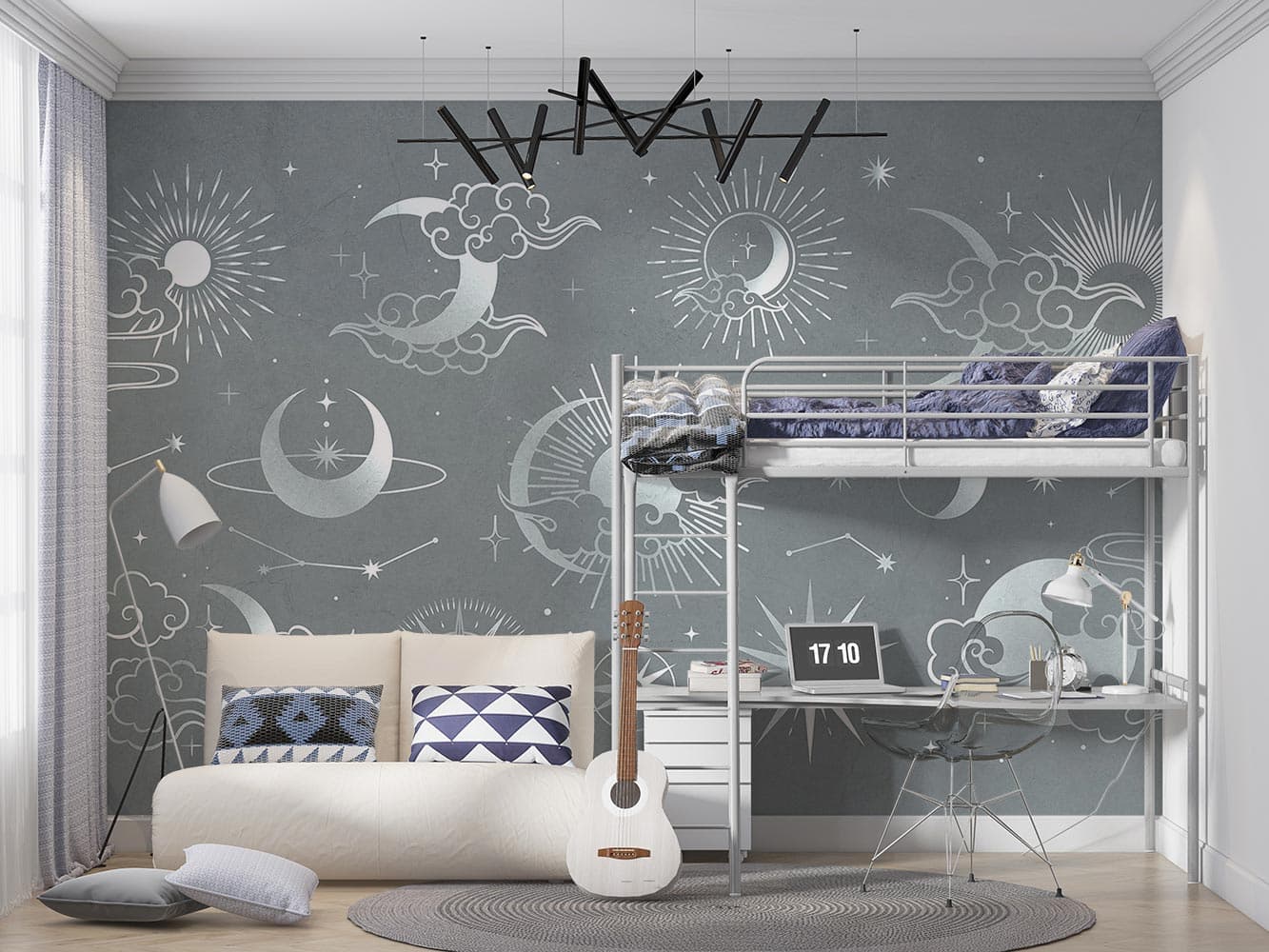 پوستر دیواری ابر و ماه W10235400