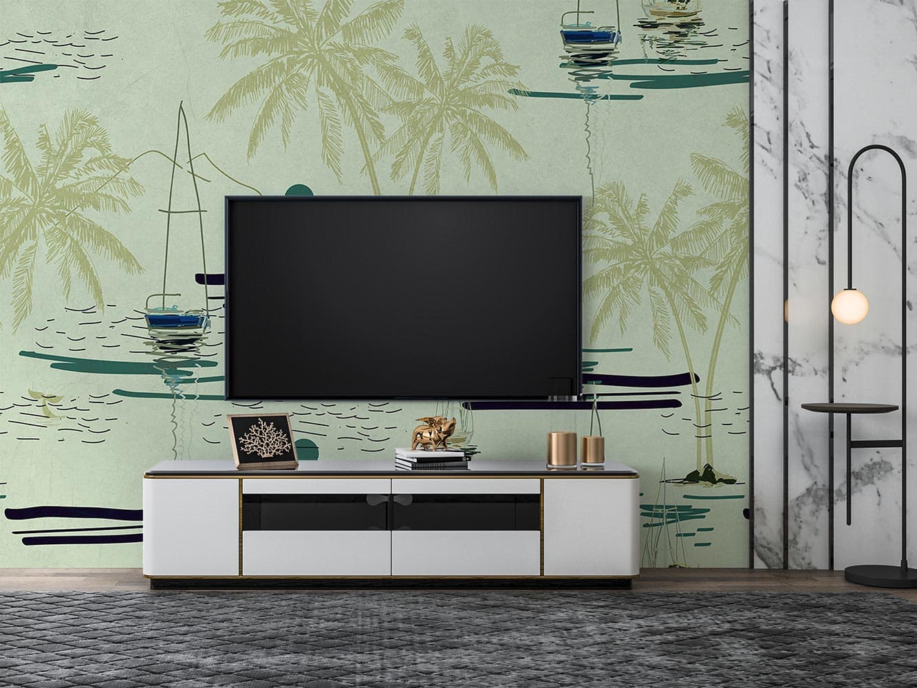 پوستر دیواری درخت ساحلی W10226800 — تصویر ۳