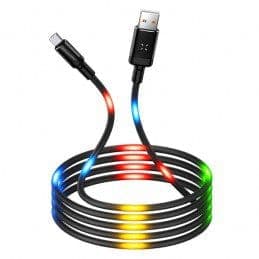 کابل شارژ Lightning چراغدار MOXOM مدل MX-CB66