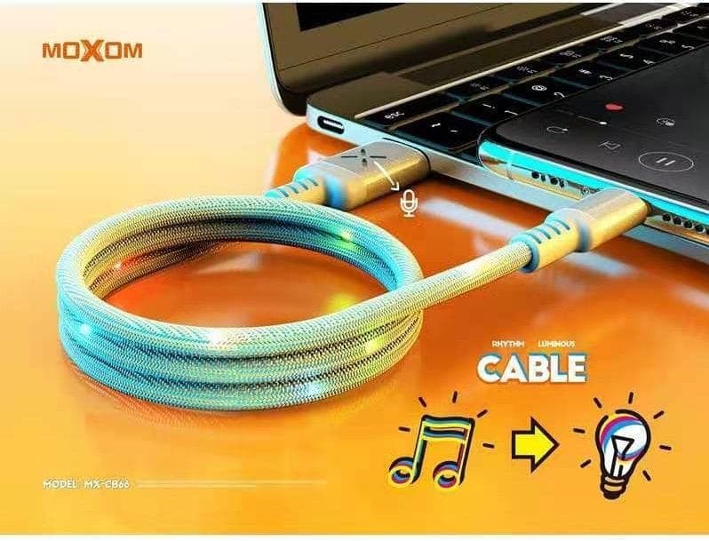 کابل شارژ Lightning چراغدار MOXOM مدل MX-CB66 — تصویر ۶