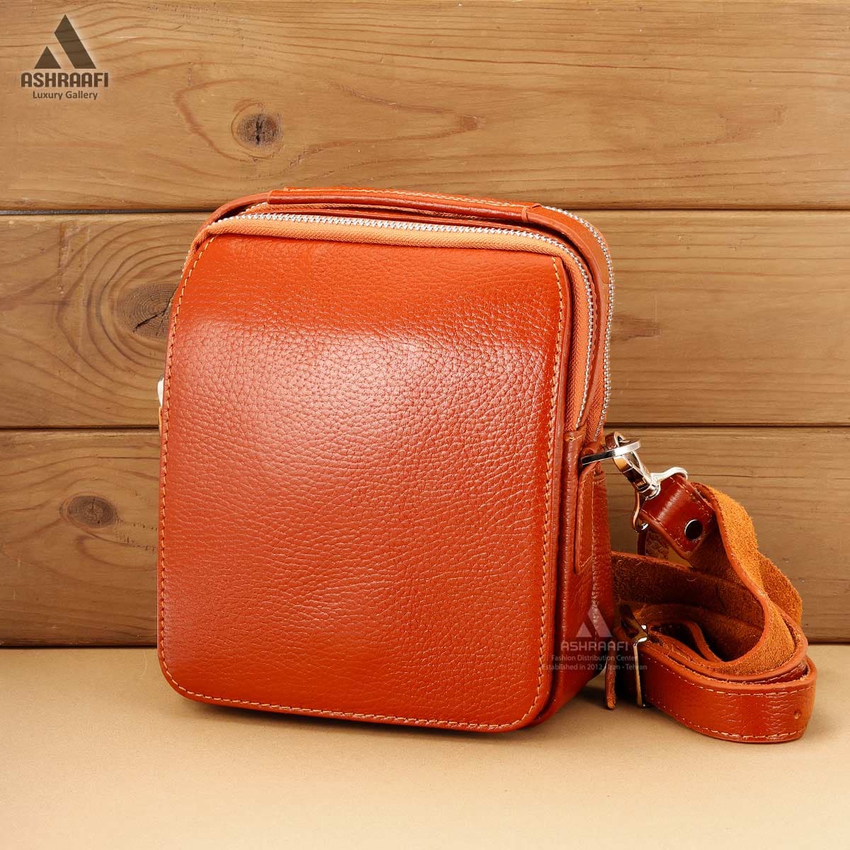 کیف چرم طبیعی مردانه Mens Shoulder Bag A07 — تصویر ۳