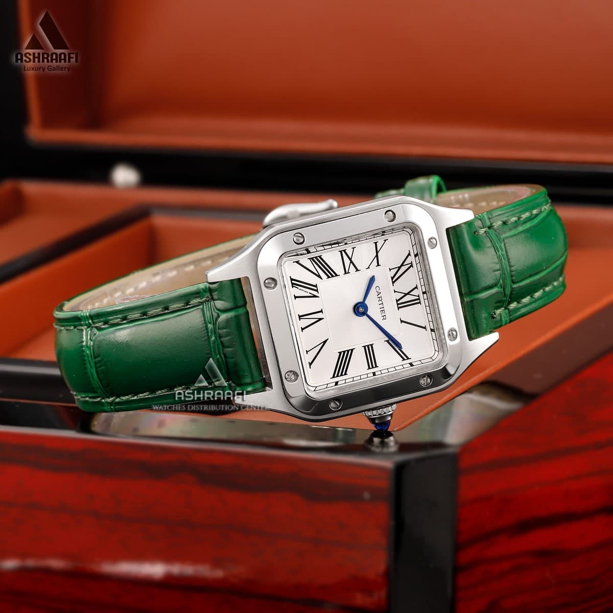 ساعت زنانه کارتیه سبز Cartier Santos-Dumont SSG28 — تصویر ۳