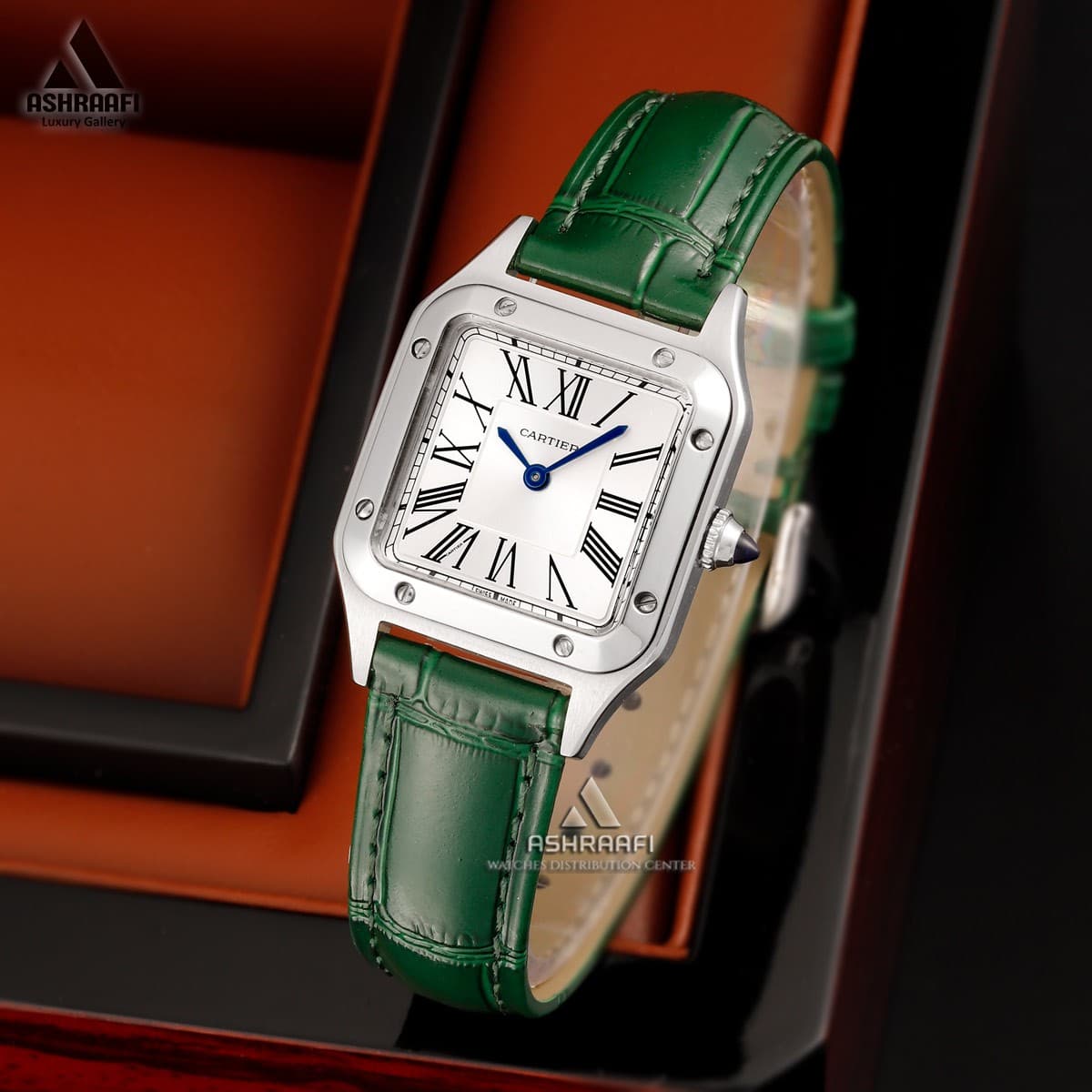 ساعت زنانه کارتیه سبز Cartier Santos-Dumont SSG28 — تصویر ۲