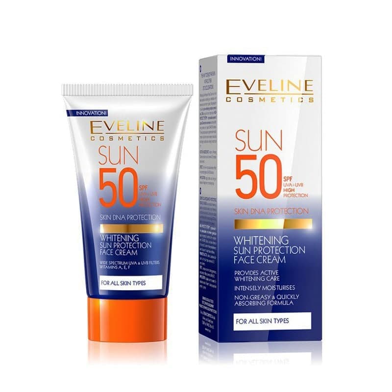 ضدآفتاب SPF 50 روشن کننده اولاین EVELINE مناسب انواع پوست(50 میل)