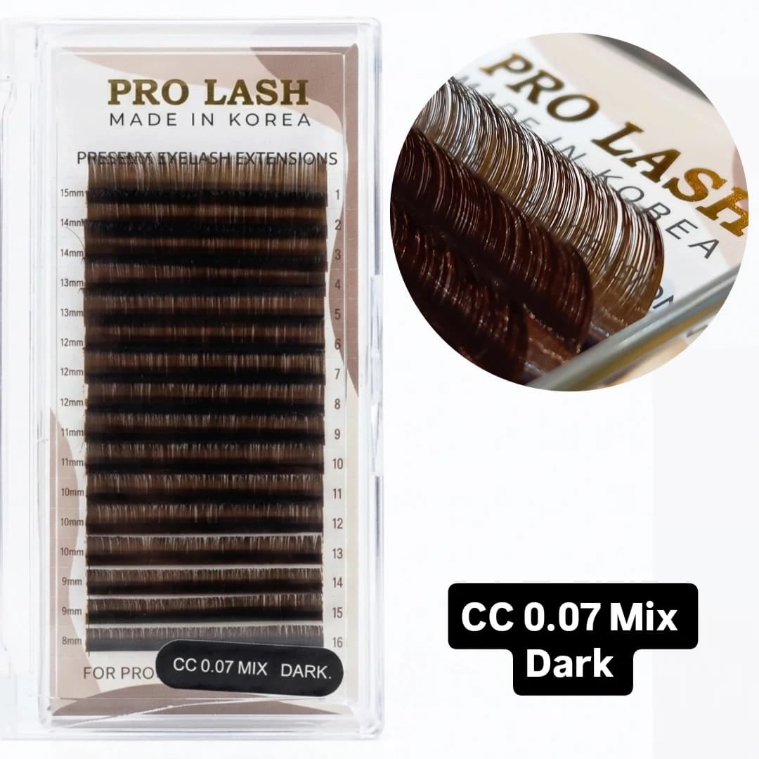 پالت مژه اکستنشن قهوه ای پرولش PROLASH DARK CC-0.07 MIX