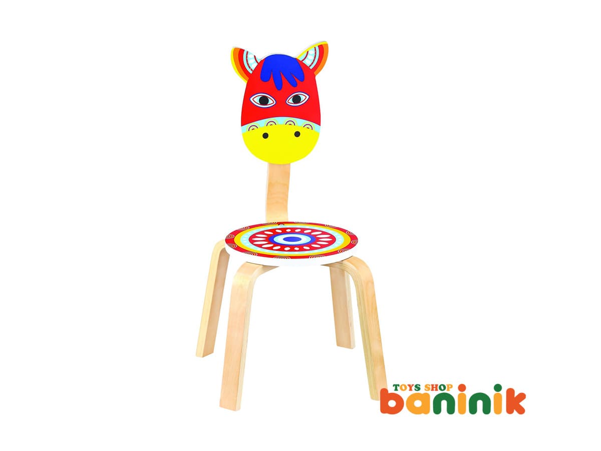 صندلی چوبی کودک پیکاردو طرح اسب
