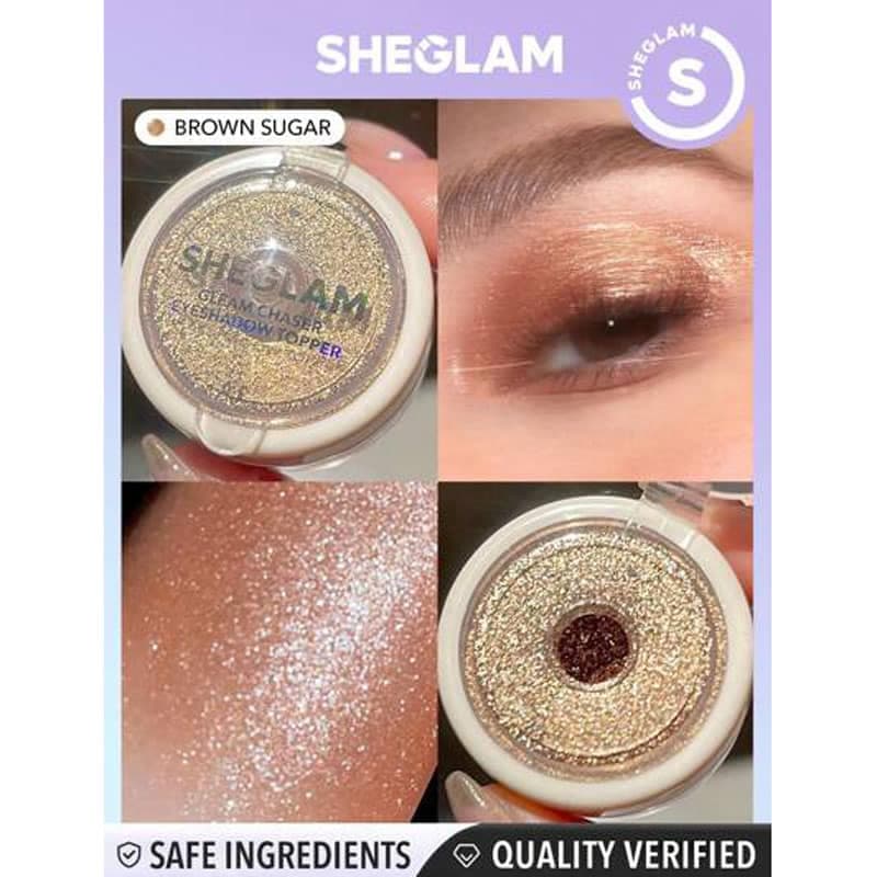 تاپر سایه چشم شاین شیگلم Sheglam مدل Gleam Chaser رنگ Brown Suger — تصویر ۲
